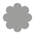 Icoon van een grijs bloemetje